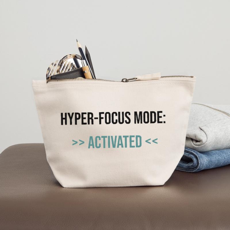 Mode Hyper-Focus : Activé - Déclaration Pochette zippée en toile 12 x 13 cm