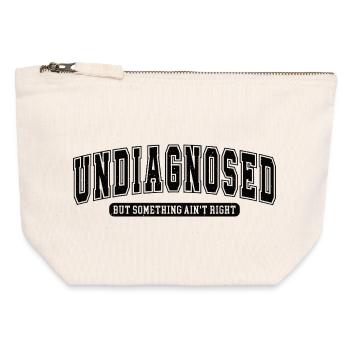 Non diagnostiqué : Cadeau de quelque chose qui ne va pas - Pochette zippée en toile 12 x 13 cm - blanc naturel - Devant
