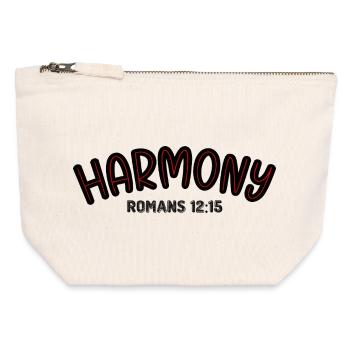 Harmony Red Line Typography - Canvas Zip Pouch 12 x 13 cm - nature - Front