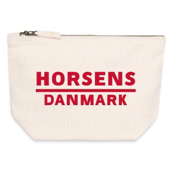 Horsens Dänemark Stadt Motiv - Canvas Reißverschluss-Täschchen (12 x 13 cm) - Naturweiß - Vorne