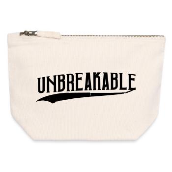 unbreakable unaufhaltsam strong Training beliebt - Canvas Reißverschluss-Täschchen (12 x 13 cm) - Naturweiß - Vorne