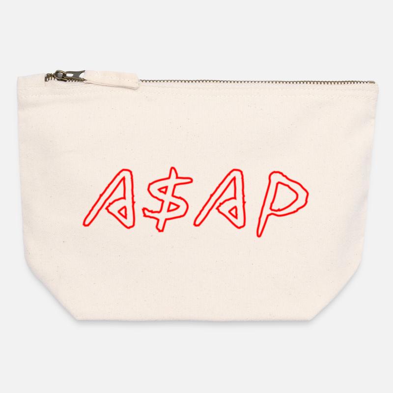 ASAP Neon Sketch Red - Canvas Zip Pouch 12 x 13 cm - nature