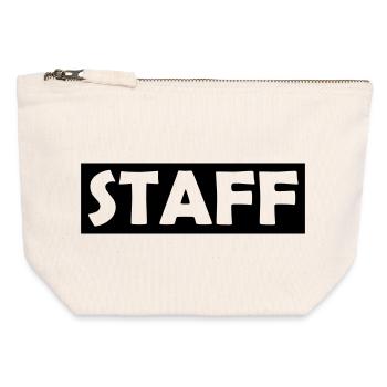Staff - Canvas Reißverschluss-Täschchen (12 x 13 cm) - Naturweiß - Vorne