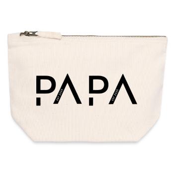 Papa since 2026 - Canvas Zip Pouch 12 x 13 cm - nature - Front