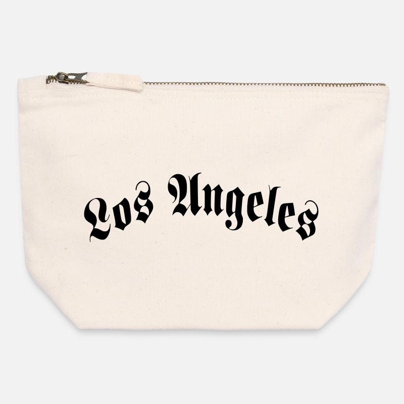 Los Angeles - Canvas Zip Pouch 12 x 13 cm - nature