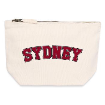 Sydney Varsity Schriftzug Arch - Canvas Reißverschluss-Täschchen (12 x 13 cm) - Naturweiß - Vorne