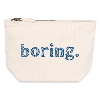 L’ennui ennuyeux - Pochette zippée en toile 12 x 13 cm - blanc naturel - Devant