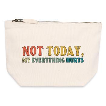 Sensibilisation à la fibromyalgie de Not Today - Pochette zippée en toile 12 x 13 cm - blanc naturel - Devant