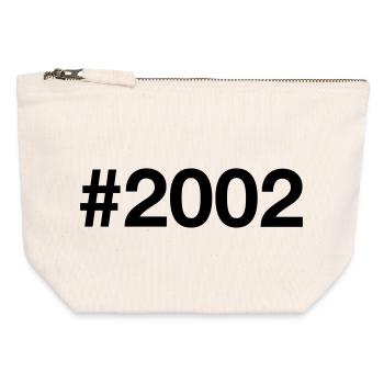 2002 Born 24 years old 24th birthday - Canvas Zip Pouch 12 x 13 cm - nature - Front
