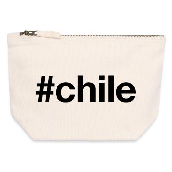 CHILI Hashtag - Pochette zippée en toile 12 x 13 cm - blanc naturel - Devant