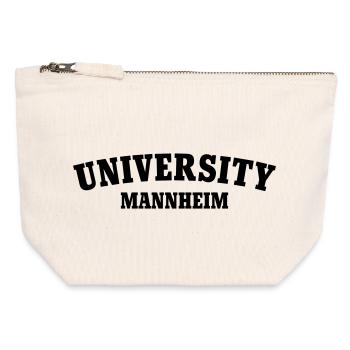 Universität Mannheim - Canvas Reißverschluss-Täschchen (12 x 13 cm) - Naturweiß - Vorne