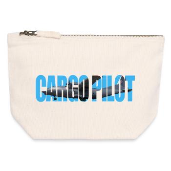 Cargo pilot An-12 - Canvas Reißverschluss-Täschchen (12 x 13 cm) - Naturweiß - Vorne