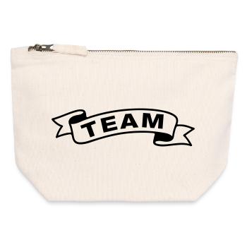 Team Banderole - Canvas Zip Pouch 12 x 13 cm - nature - Front