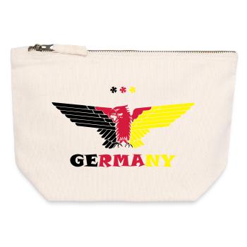 Deutschland Adler Germany colored - Canvas Reißverschluss-Täschchen (12 x 13 cm) - Naturweiß - Vorne