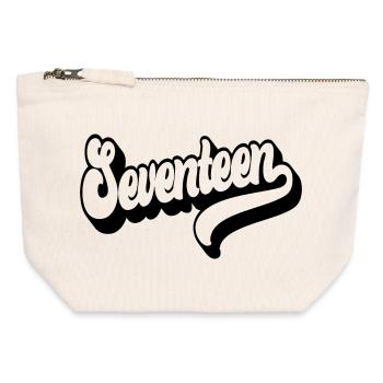 Seventeen 17th Birthday Boys Girls 17 Years Old - Canvas Zip Pouch 12 x 13 cm - nature - Front