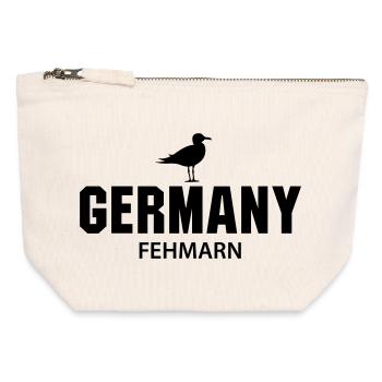 Fehmarn GERMANY - Canvas Zip Pouch 12 x 13 cm - nature - Front
