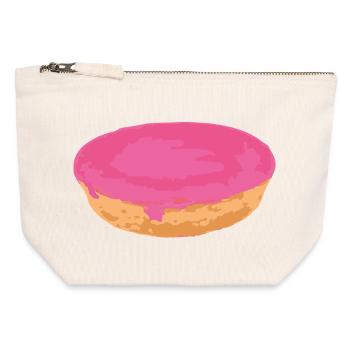 Snack attack: the pink cake from the canteen! - Canvas Zip Pouch 12 x 13 cm - nature - Front