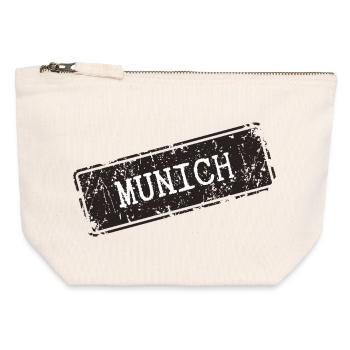 München  - Canvas Reißverschluss-Täschchen (12 x 13 cm) - Naturweiß - Vorne