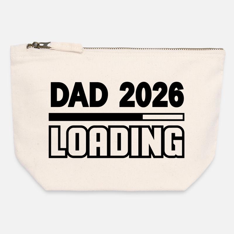 dad_2026_loading - Kanvas taske med lynlås 12 x 13 cm - råhvid