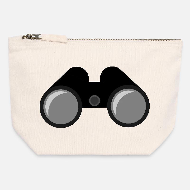 Binoculars - Canvas Zip Pouch 12 x 13 cm - nature