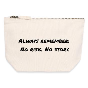 Parler anglais - Pochette zippée en toile 12 x 13 cm - blanc naturel - Devant