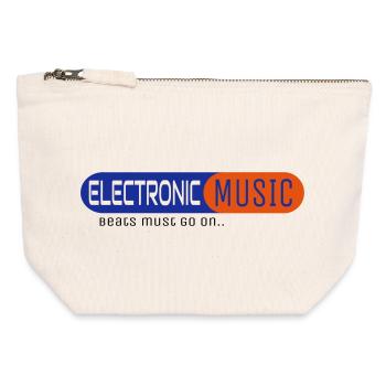 Electronic Music - Canvas Zip Pouch 12 x 13 cm - nature - Front