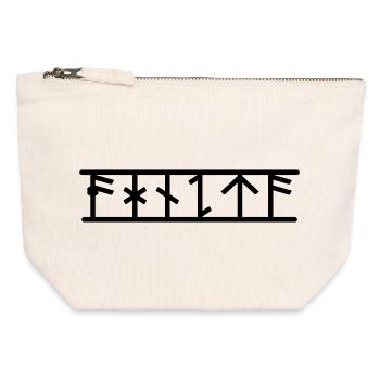 Agneta - Canvas Zip Pouch 12 x 13 cm - nature - Front