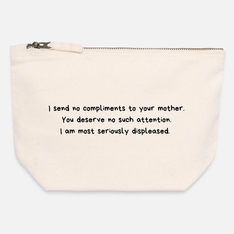 Quote Lady Catherine by Jane Austen - Canvas Zip Pouch 12 x 13 cm - nature
