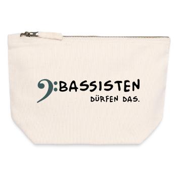 Bassists are allowed to - Canvas Zip Pouch 12 x 13 cm - nature - Front