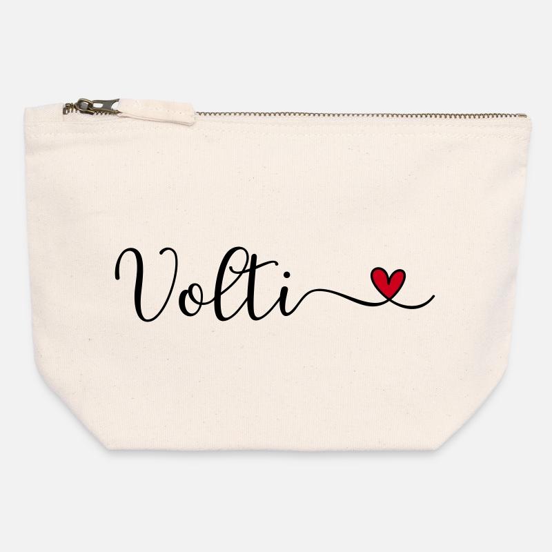 Volti - Canvas Zip Pouch 12 x 13 cm - nature