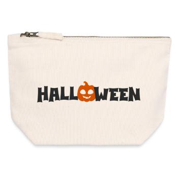 halloween party - Pochette zippée en toile 12 x 13 cm - blanc naturel - Devant
