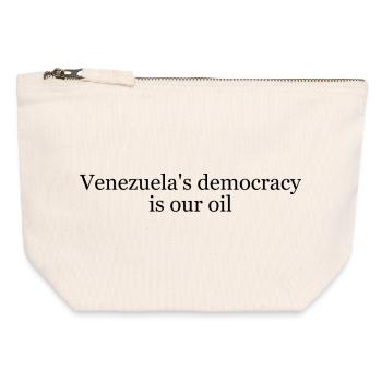 Venezuelaisches Öl - Canvas Reißverschluss-Täschchen (12 x 13 cm) - Naturweiß - Vorne