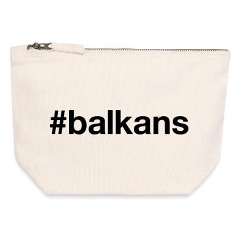 BALKANS Hashtag Balkan - Canvas Reißverschluss-Täschchen (12 x 13 cm) - Naturweiß - Vorne