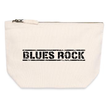 Blues Rock - Pochette zippée en toile 12 x 13 cm - blanc naturel - Devant