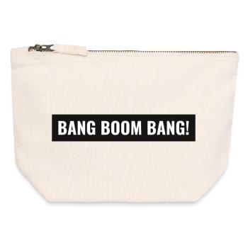 Bang Boom Bang! - Canvas Reißverschluss-Täschchen (12 x 13 cm) - Naturweiß - Vorne