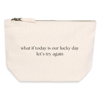 Lucky day - Canvas Zip Pouch 12 x 13 cm - nature - Front