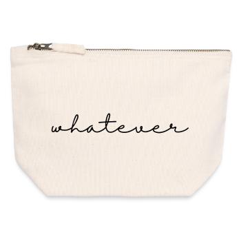 Quoi qu’il en soit, simple, cool et sûr de lui - Pochette zippée en toile 12 x 13 cm - blanc naturel - Devant