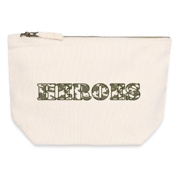 Heroes - Canvas Zip Pouch 12 x 13 cm - nature - Front