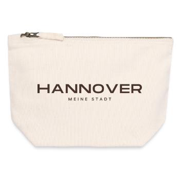 Hannover - Canvas Reißverschluss-Täschchen (12 x 13 cm) - Naturweiß - Vorne
