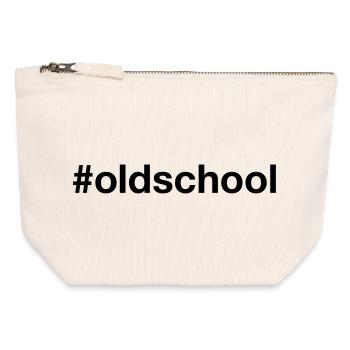OLD SCHOOL Retro Vintage - Canvas Reißverschluss-Täschchen (12 x 13 cm) - Naturweiß - Vorne