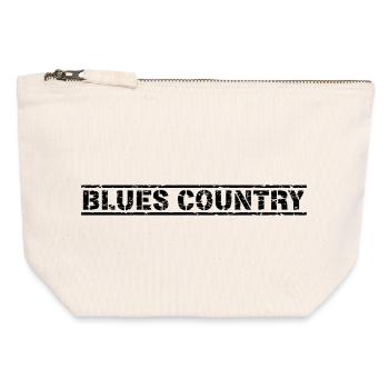 Blues Country - Canvas Reißverschluss-Täschchen (12 x 13 cm) - Naturweiß - Vorne