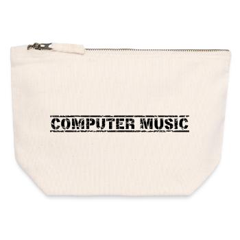 Computer Music - Canvas Reißverschluss-Täschchen (12 x 13 cm) - Naturweiß - Vorne