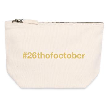 born on October 26 Birthday birthday - Canvas Zip Pouch 12 x 13 cm - nature - Front