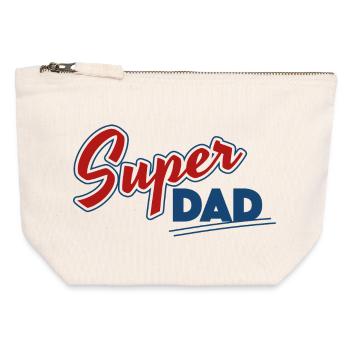 Super Dad Design - Canvas Zip Pouch 12 x 13 cm - nature - Front