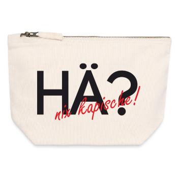 Huh, nothing capish! - Canvas Zip Pouch 12 x 13 cm - nature - Front