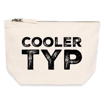 Cooler Typ Lustiger Spruch - Canvas Reißverschluss-Täschchen (12 x 13 cm) - Naturweiß - Vorne
