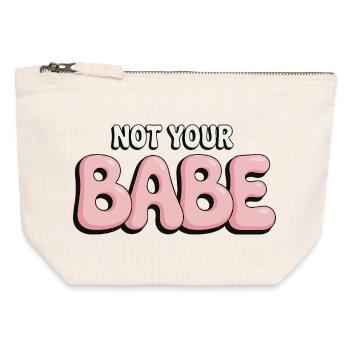 Not Your Babe - Statement Bubble Font - Canvas Zip Pouch 12 x 13 cm - nature - Front