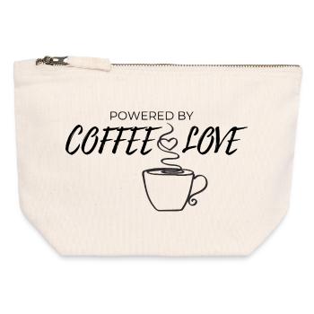Art de tasse HerzDampf - Pochette zippée en toile 12 x 13 cm - blanc naturel - Devant