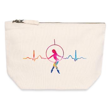 Aerialist Heartbeat Aerial Ring Lyra Air Ring - Canvas Zip Pouch 12 x 13 cm - nature - Front