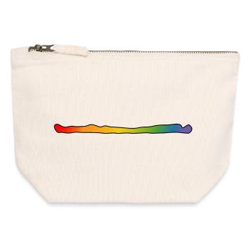 LGBT lgbtqi queer rainbow t-shirt - Canvas Zip Pouch 12 x 13 cm - nature - Front